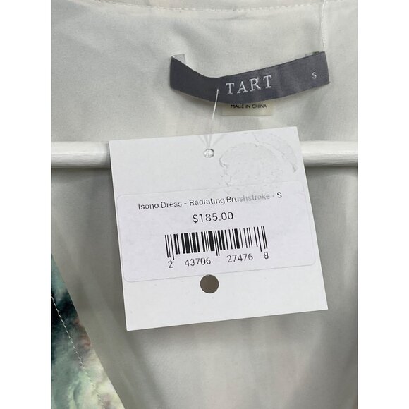 Tart Collections Wrap Dress Small Satin Tie Dye Mini Fall Style Pink Green - Picture 7 of 9